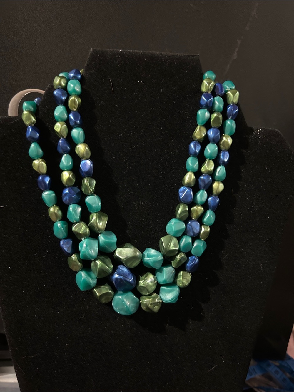 Blue & Teal Beaded Women's Necklace - Unbranded